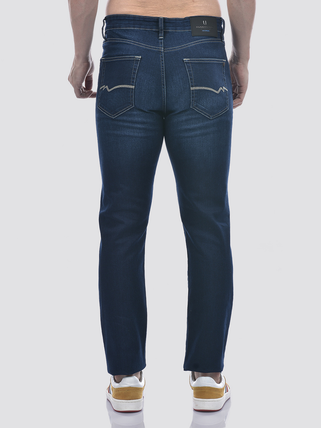 Numero Uno Men Solid Dark Blue Jeans